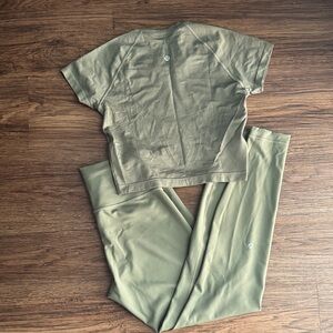 Lululemon Athletica Olive Green Leggings Set